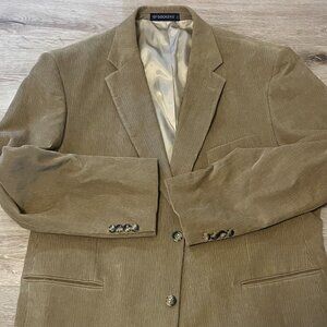 Dockers Mens Dress / Sport Jacket Cord / Corduroy Brown Coat Size 46R